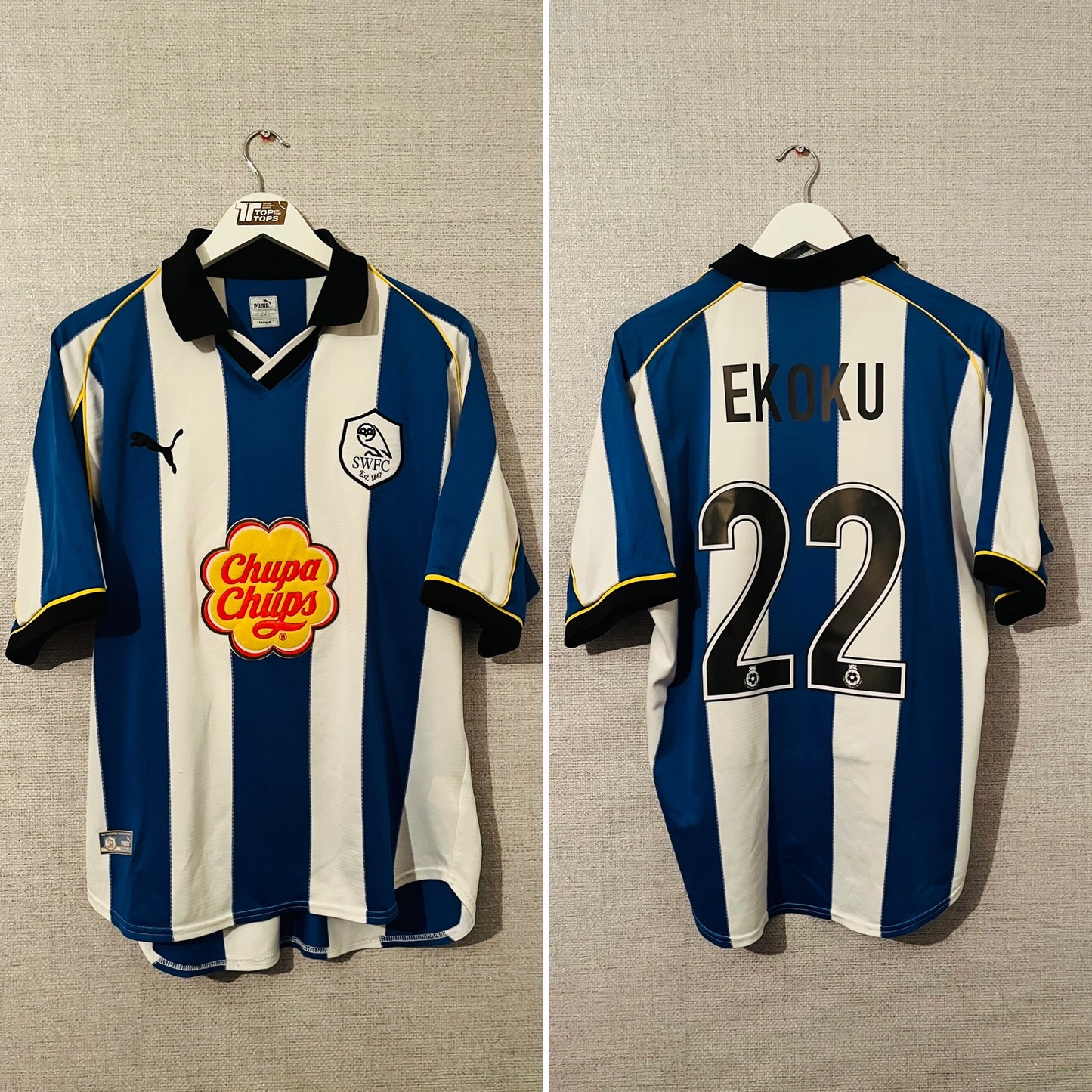 Sheffield Wednesday home football shirt 2000/01 Ekoku Large