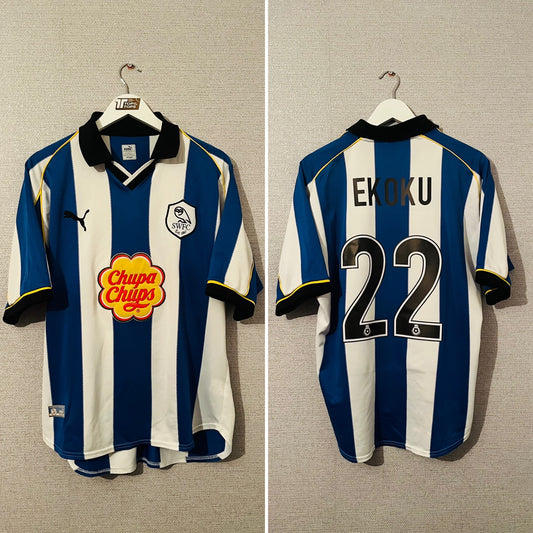 Sheffield Wednesday home football shirt 2000/01 Ekoku Large