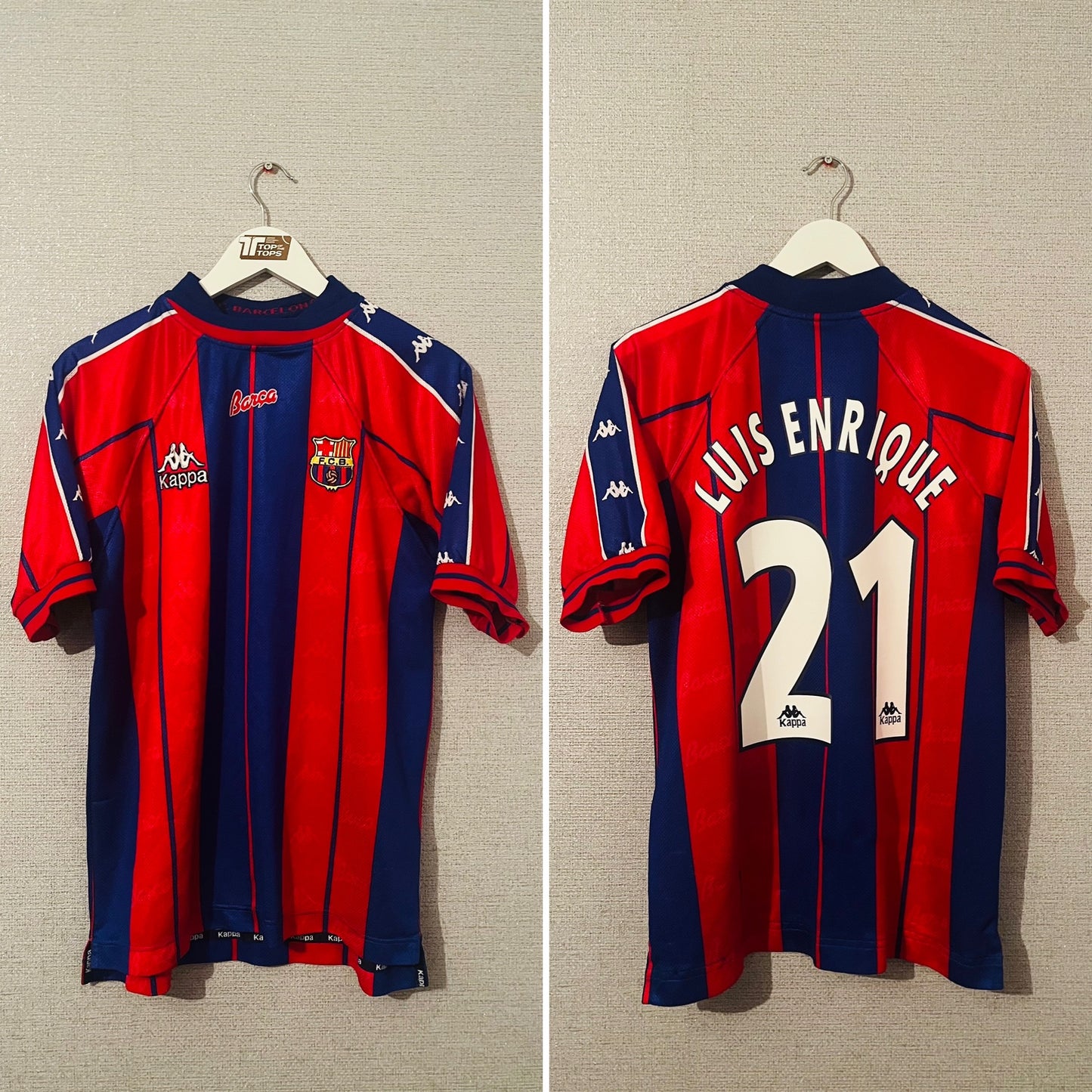 Barcelona home football shirt 1997/98 Luis Enrique Medium