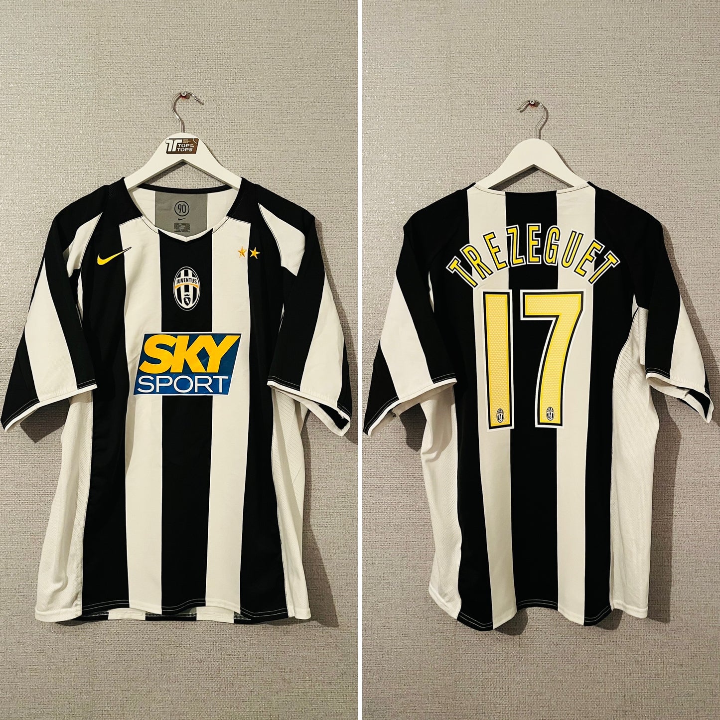 Juventus home football shirt 2004/05 Trezeguet Large