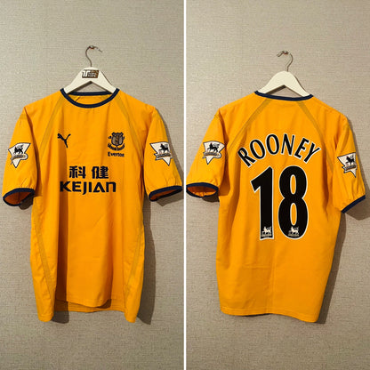Everton away football shirt 2003/04 Rooney Medium