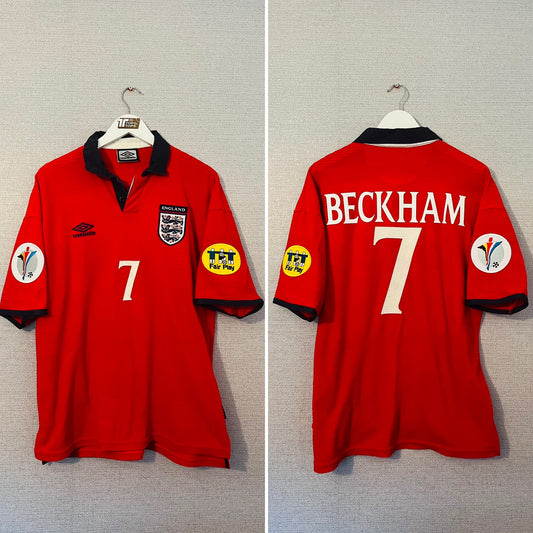 England away football shirt     Euro 2000 Beckham Large