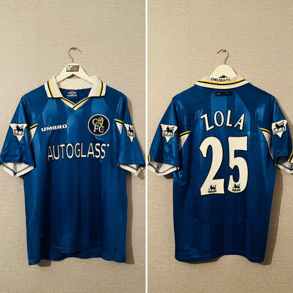 Chelsea home football shirt 1997/99 Zola Large
