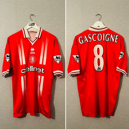 Middlesbrough home football shirt 1998/99 Gazza Large