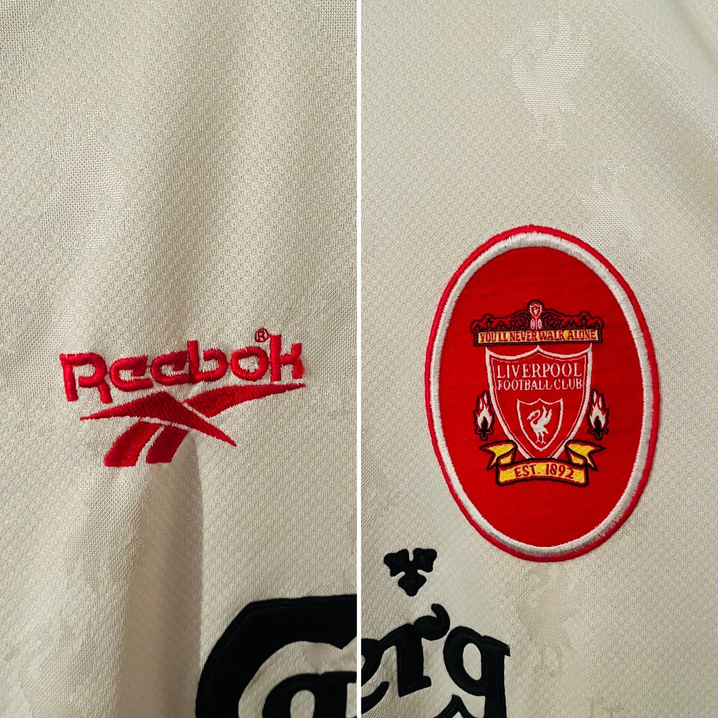 Liverpool away football shirt 1996/97 Redknapp Medium