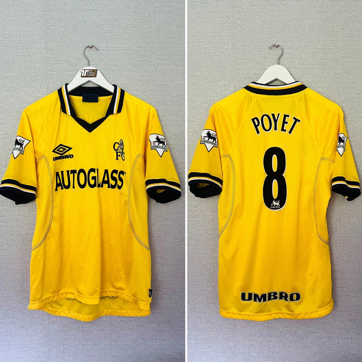 Chelsea third football shirt 1998/99 Poyet Medium