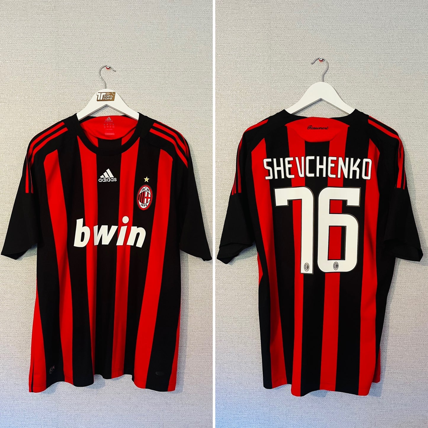 AC Milan home football shirt 2008/09 Shevchenko XL