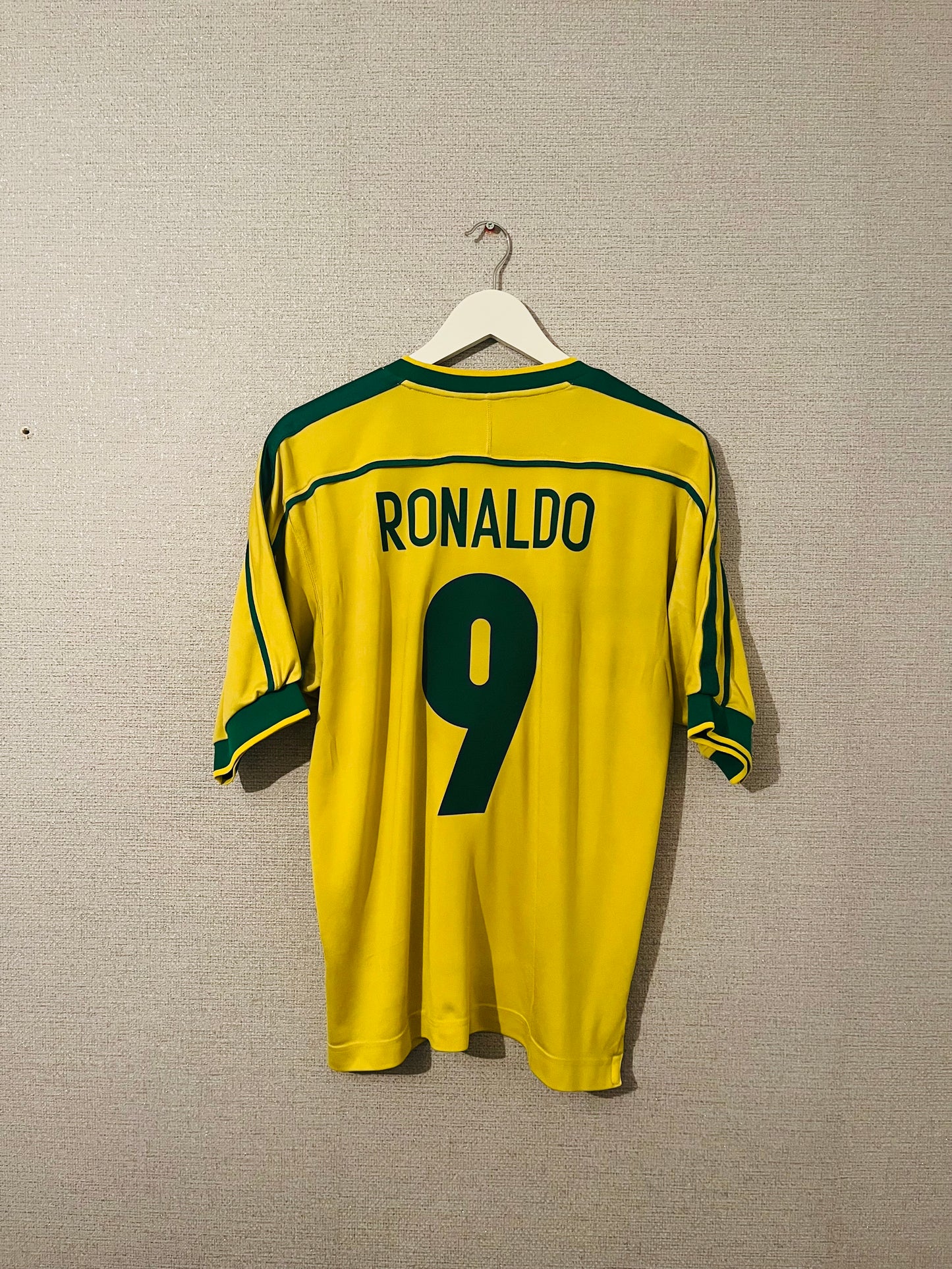 Brazil home football shirt W/C 1998 R9 Medium