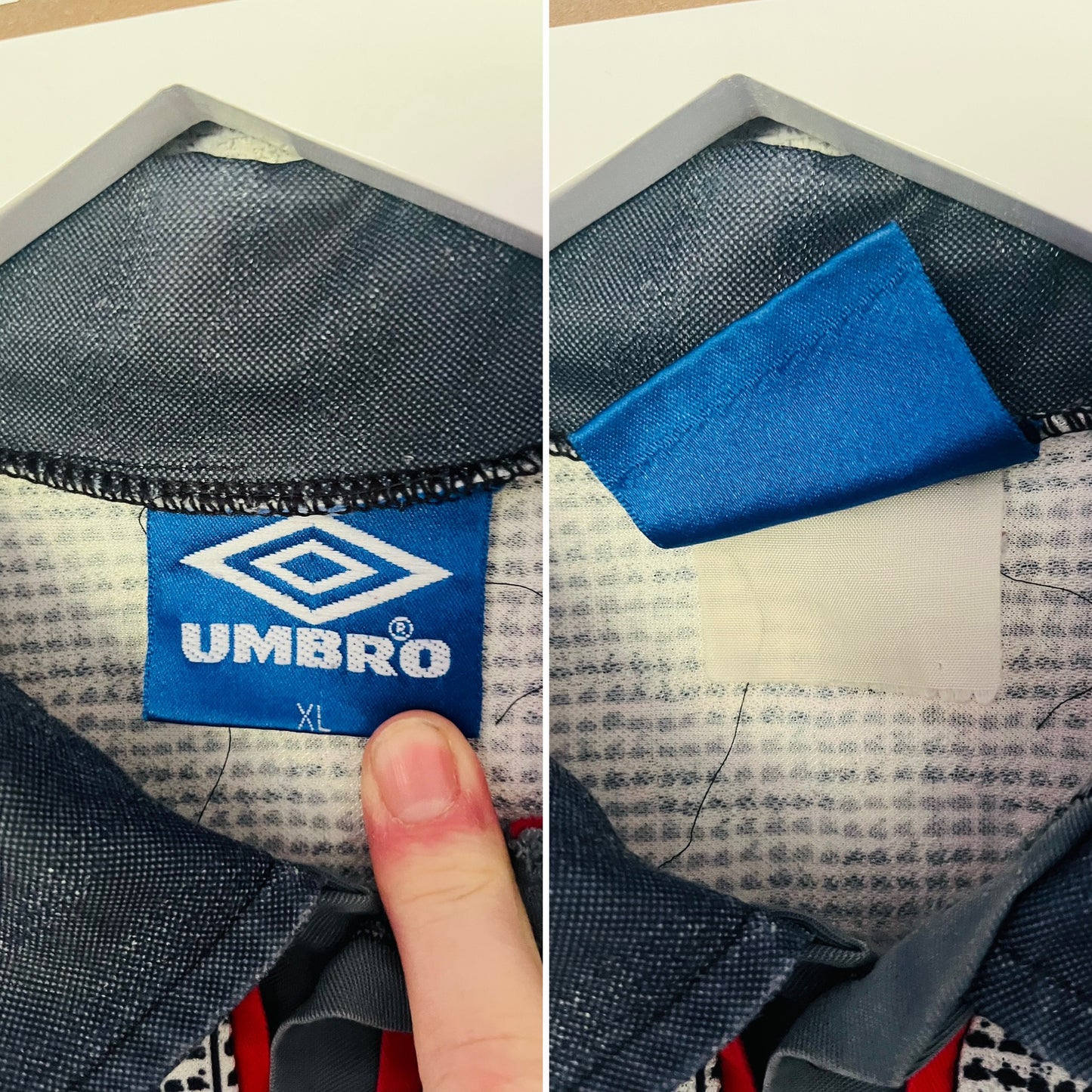 Manchester United away football shirt 1995/96 Beckham XL