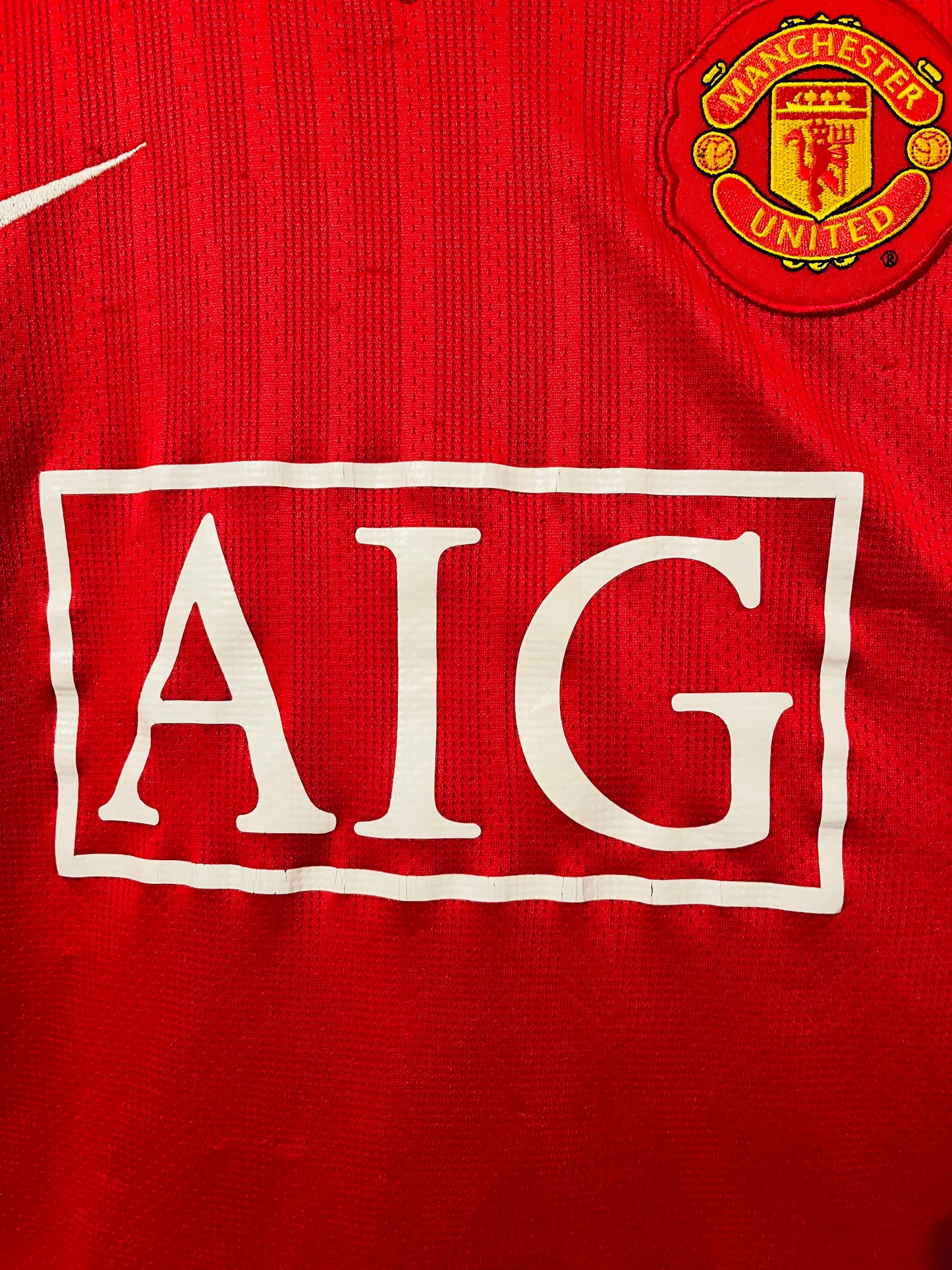 Manchester United home football shirt 2007/09 CR7 Medium