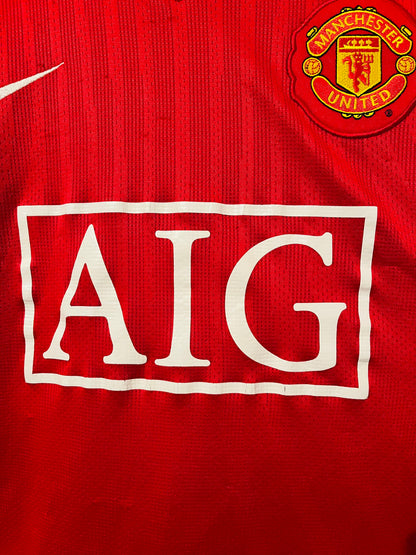 Manchester United home football shirt 2007/09 CR7 Medium