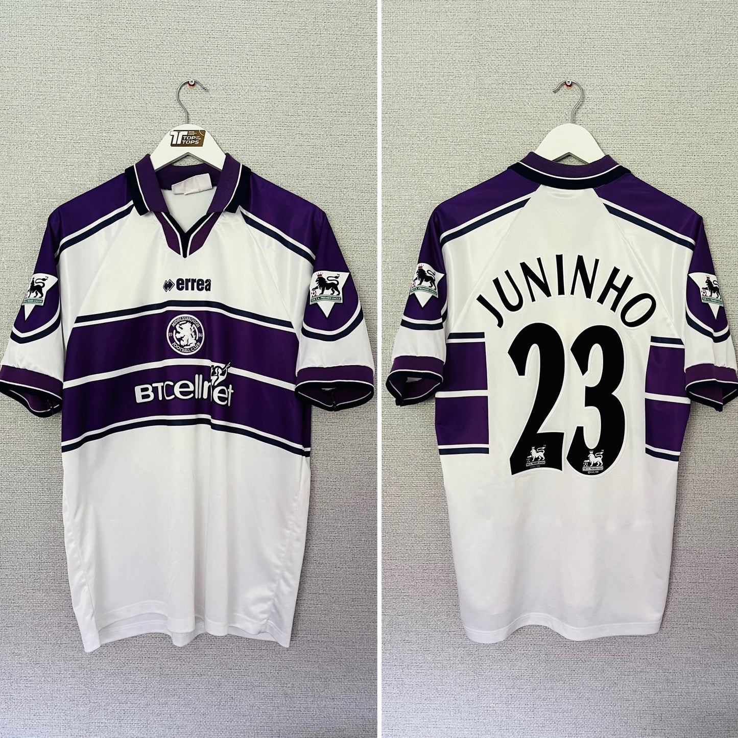 Middlesbrough away football shirt 1999/2000 Juninho Large