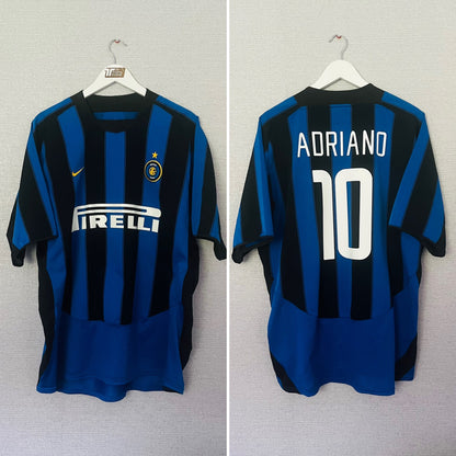 Inter Milan home football shirt 2003/04 Adriano XL