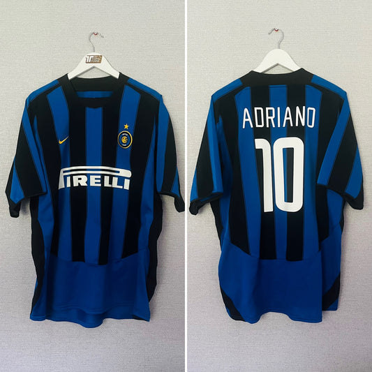 Inter Milan home football shirt 2003/04 Adriano XL