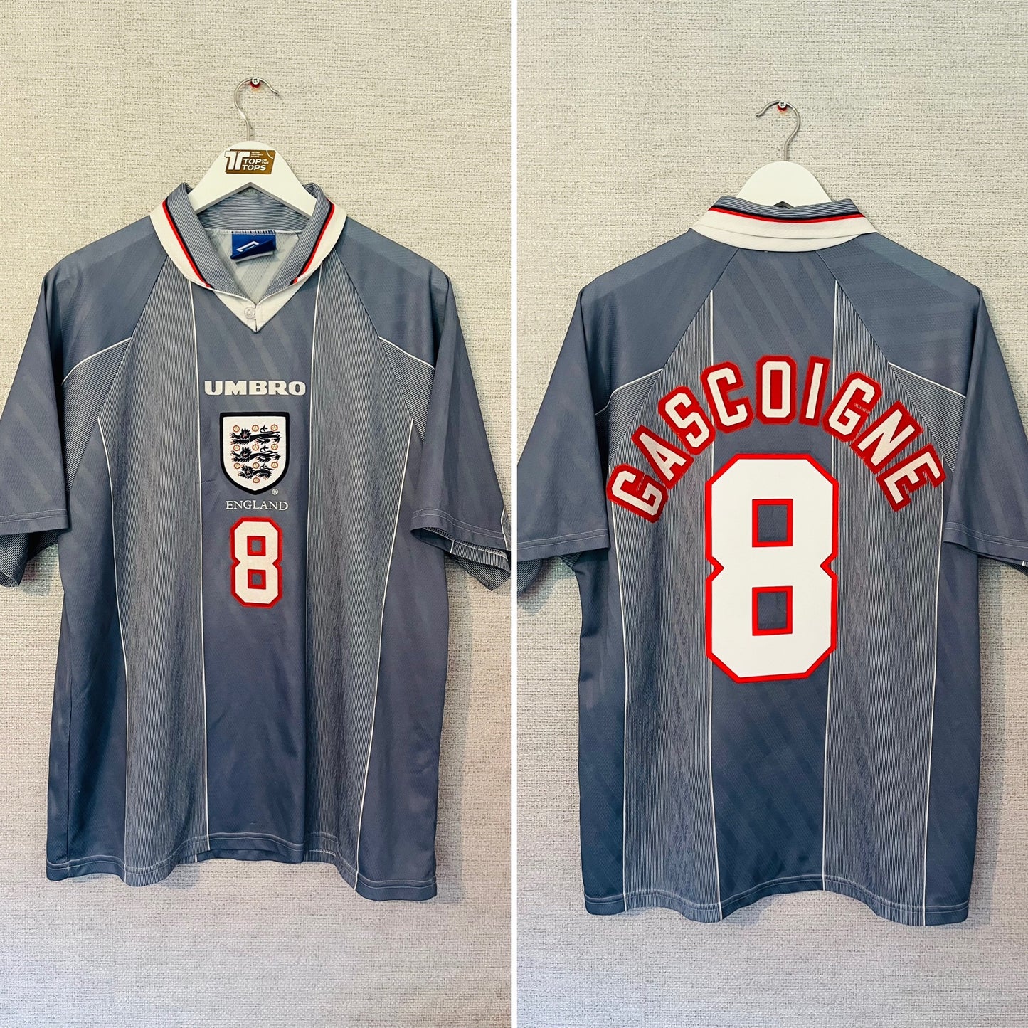England away football shirt     Euro 1996 Gascoigne L/XL