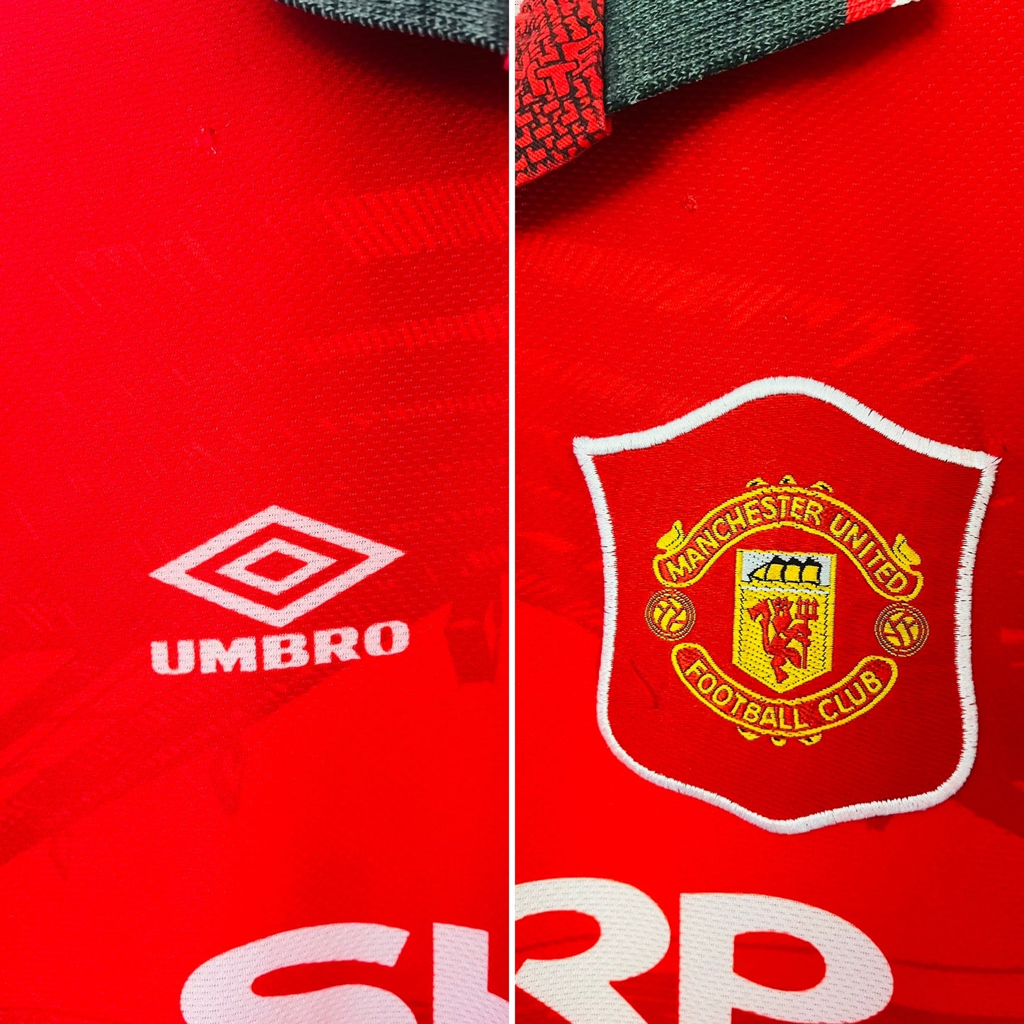 Manchester United home football shirt 1994/96 Beckham XL