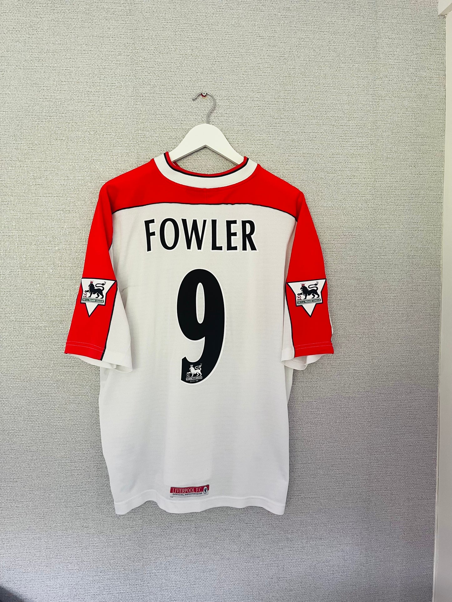 Liverpool away football shirt 1998/2000 Fowler XL