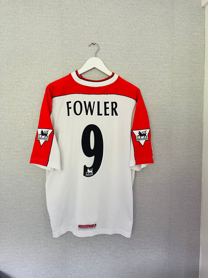 Liverpool away football shirt 1998/2000 Fowler XL