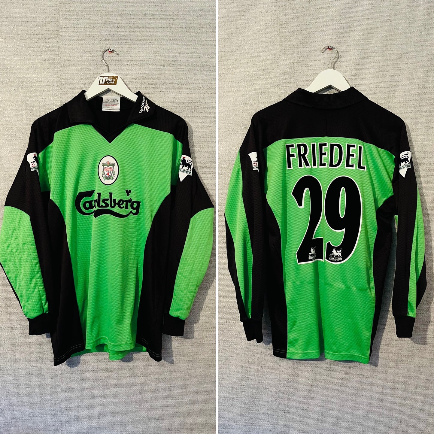 Liverpool goalkeeper football shirt 1997/98 Friedel Medium