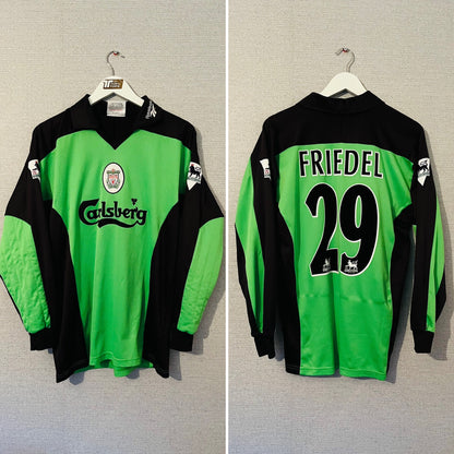 Liverpool goalkeeper football shirt 1997/98 Friedel Medium
