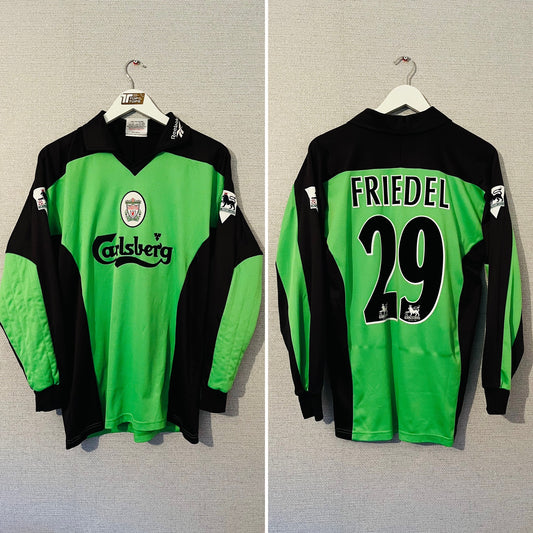 Liverpool goalkeeper football shirt 1997/98 Friedel Medium