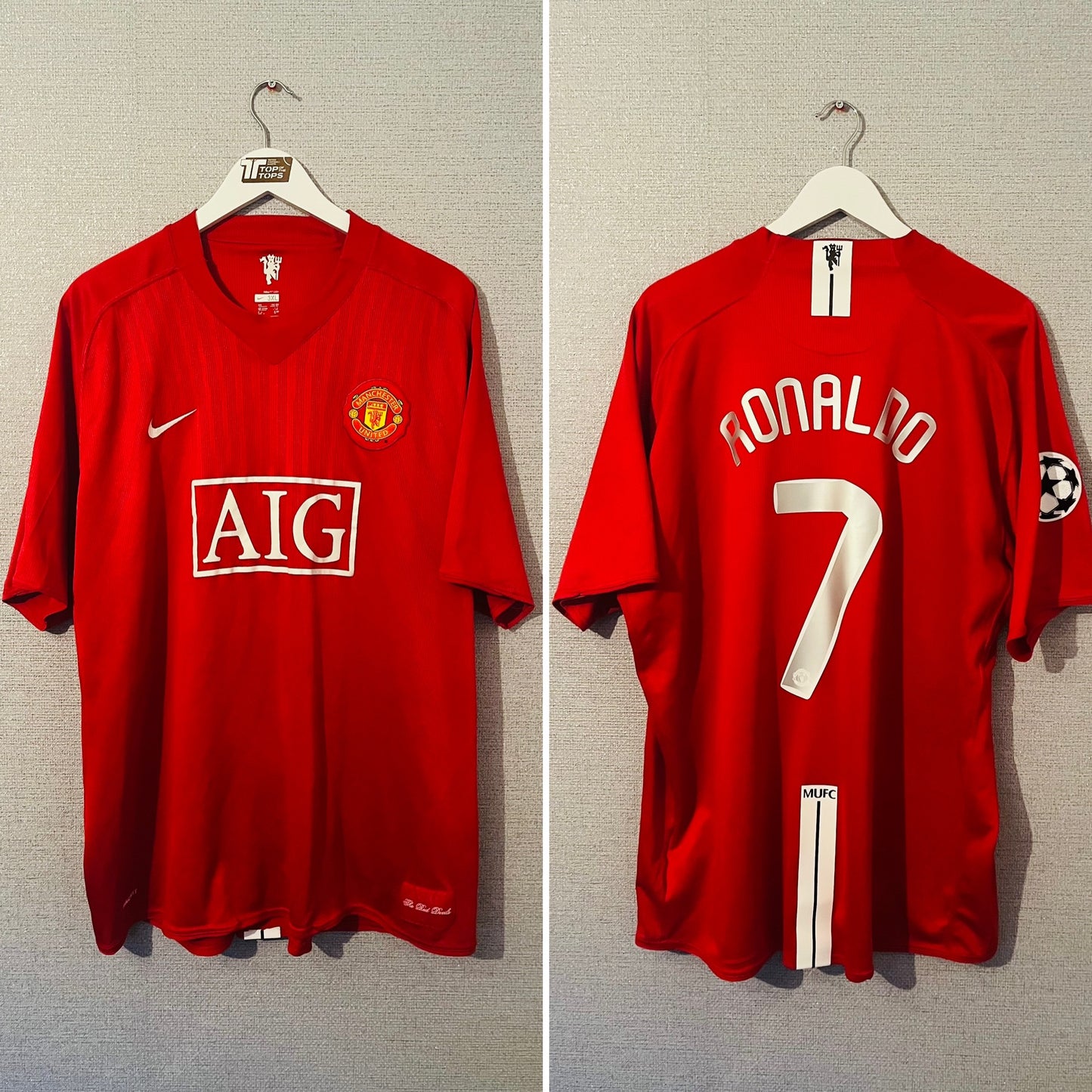 Manchester United home football shirt 2007/09 CR7 XXXL