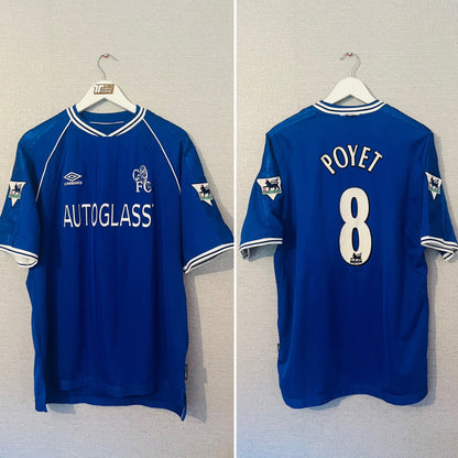 Chelsea home football shirt 1999/2000 Poyet XL