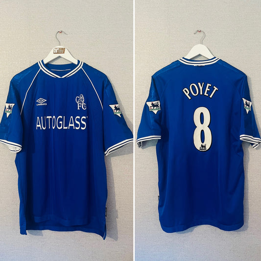 Chelsea home football shirt 1999/2000 Poyet XL