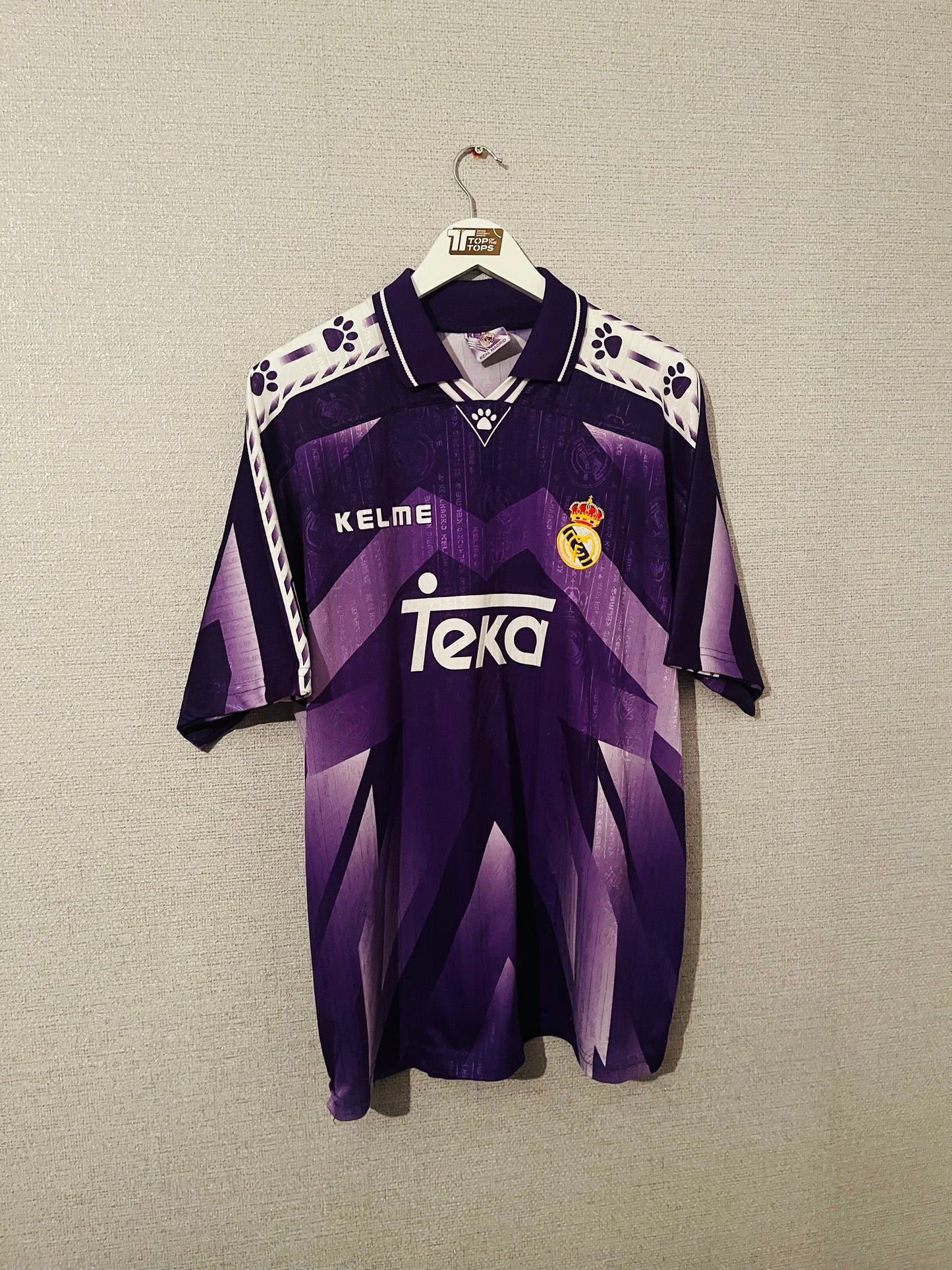 Real Madrid away football shirt 1996/97 Mijatovic XL