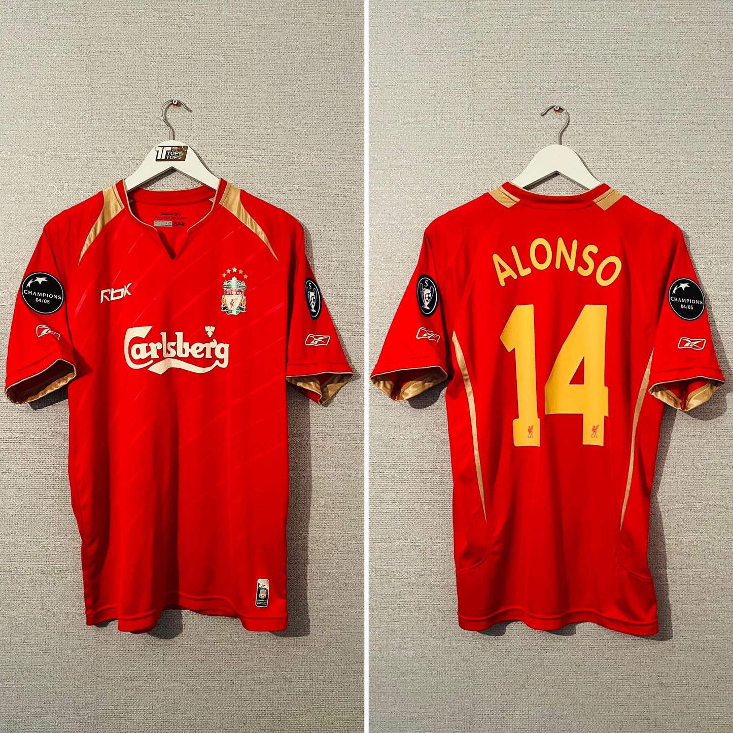 Liverpool home football shirt 2005/06 Alonso Medium