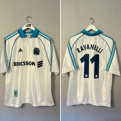 Olympique Marseille home football shirt 1998/99 Ravanelli Large