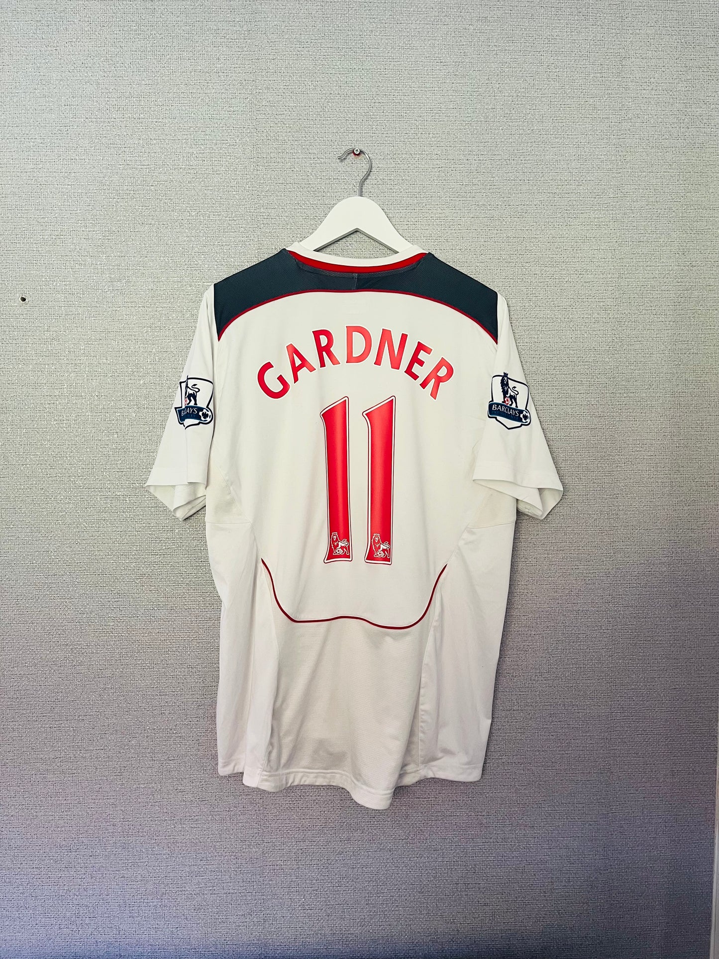 Bolton Wanderers home football shirt 2008/09 Gardner Large