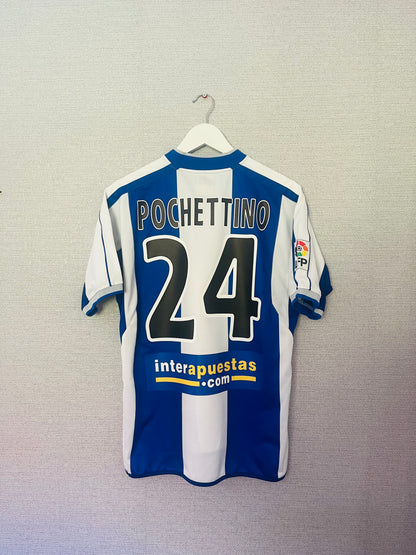 Espanyol home football shirt 2003/04 Pochettino Medium