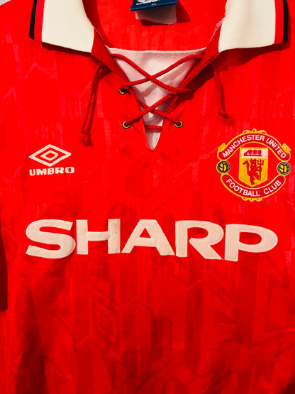 Manchester United home football shirt 1993/94 Irwin Large