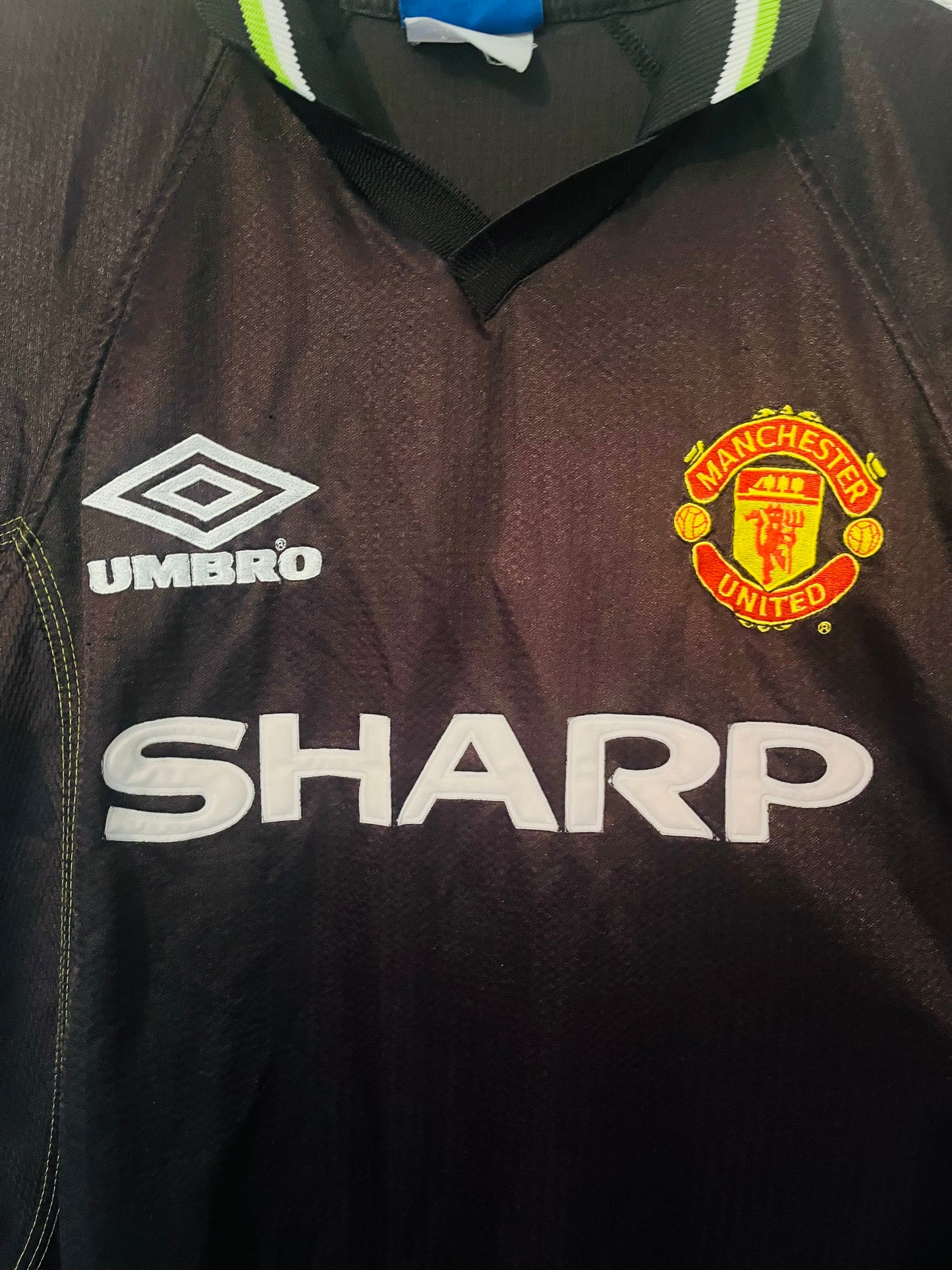 Manchester United third football shirt 1998/99 Stam Medium