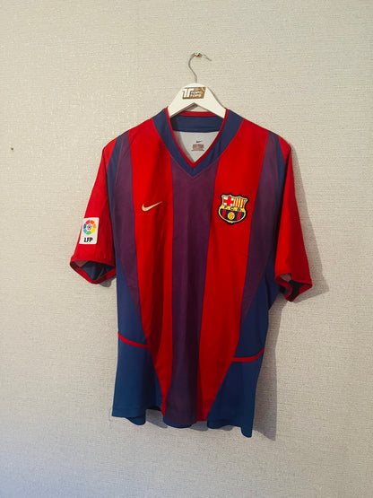 Barcelona home football shirt 2002/04 Xavi Medium