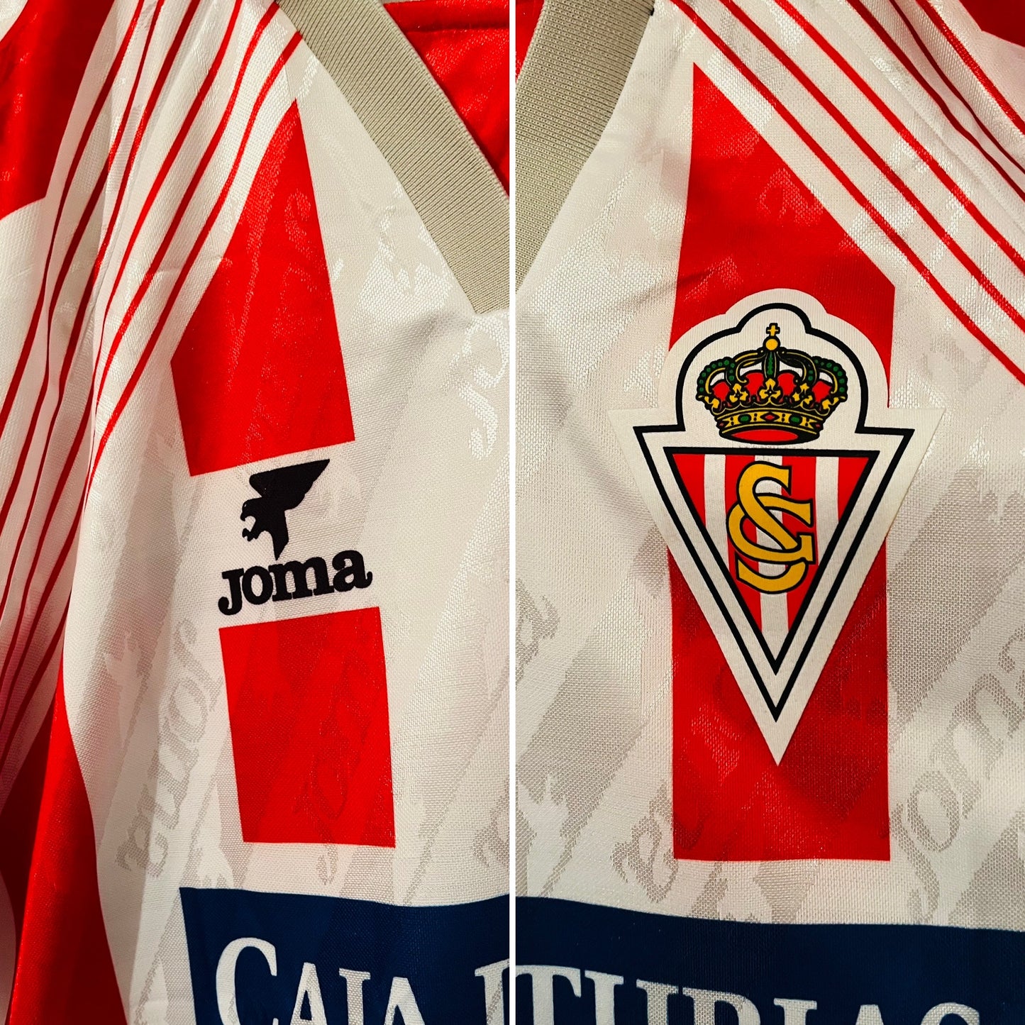 Sporting Gijon home football shirt 1995/96 Medium