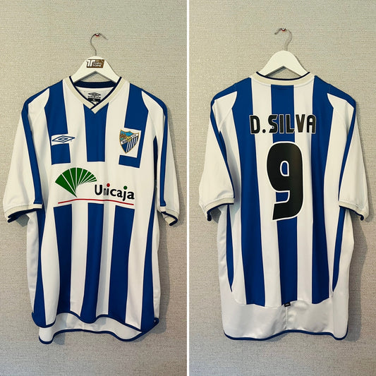 Malaga home football shirt 2002/03 Dario Silva XL