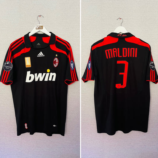 AC Milan third football shirt 2007/08 Maldini Medium