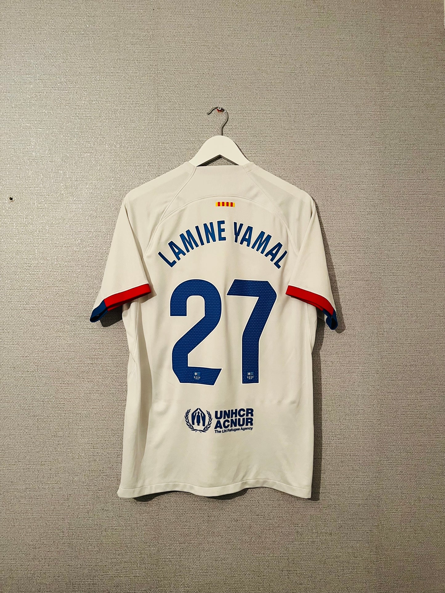 Barcelona away football shirt 2023/24 Lamine Yamal Large
