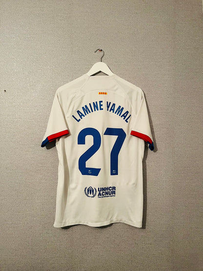 Barcelona away football shirt 2023/24 Lamine Yamal Large