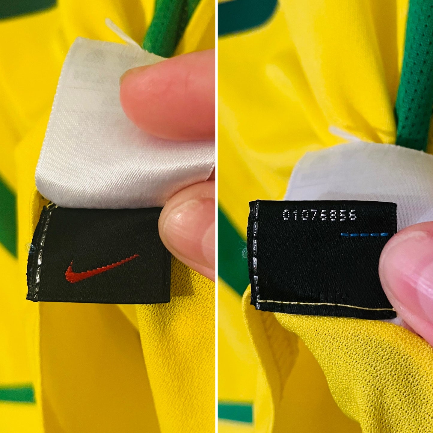 Brazil home football shirt            W/C 2002 R9 Medium