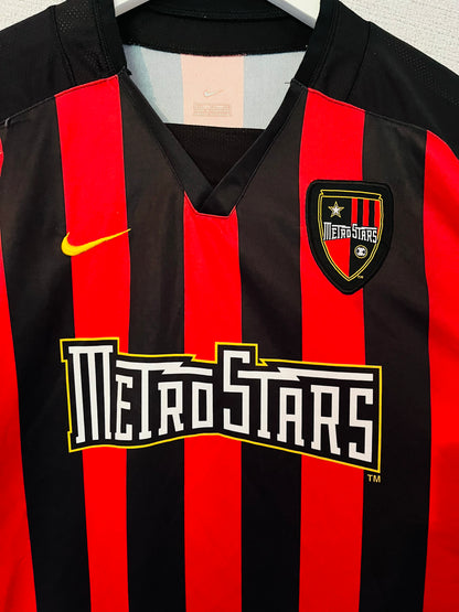 Metrostars (New York Red Bulls) home football shirt 2003/04 XL