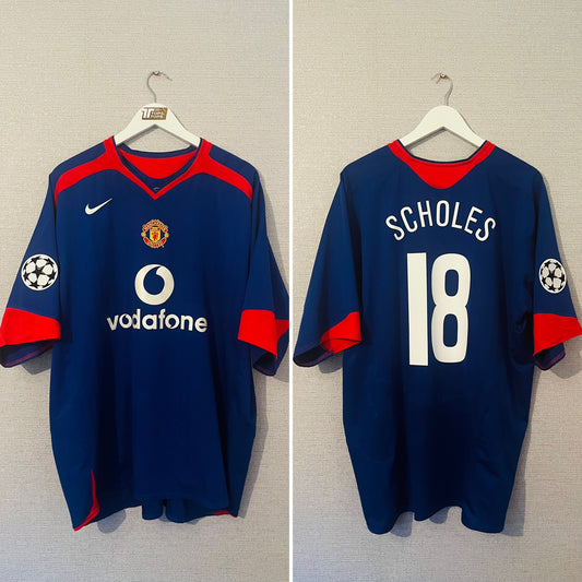 Manchester United away football shirt 2005/06 Scholes XXL
