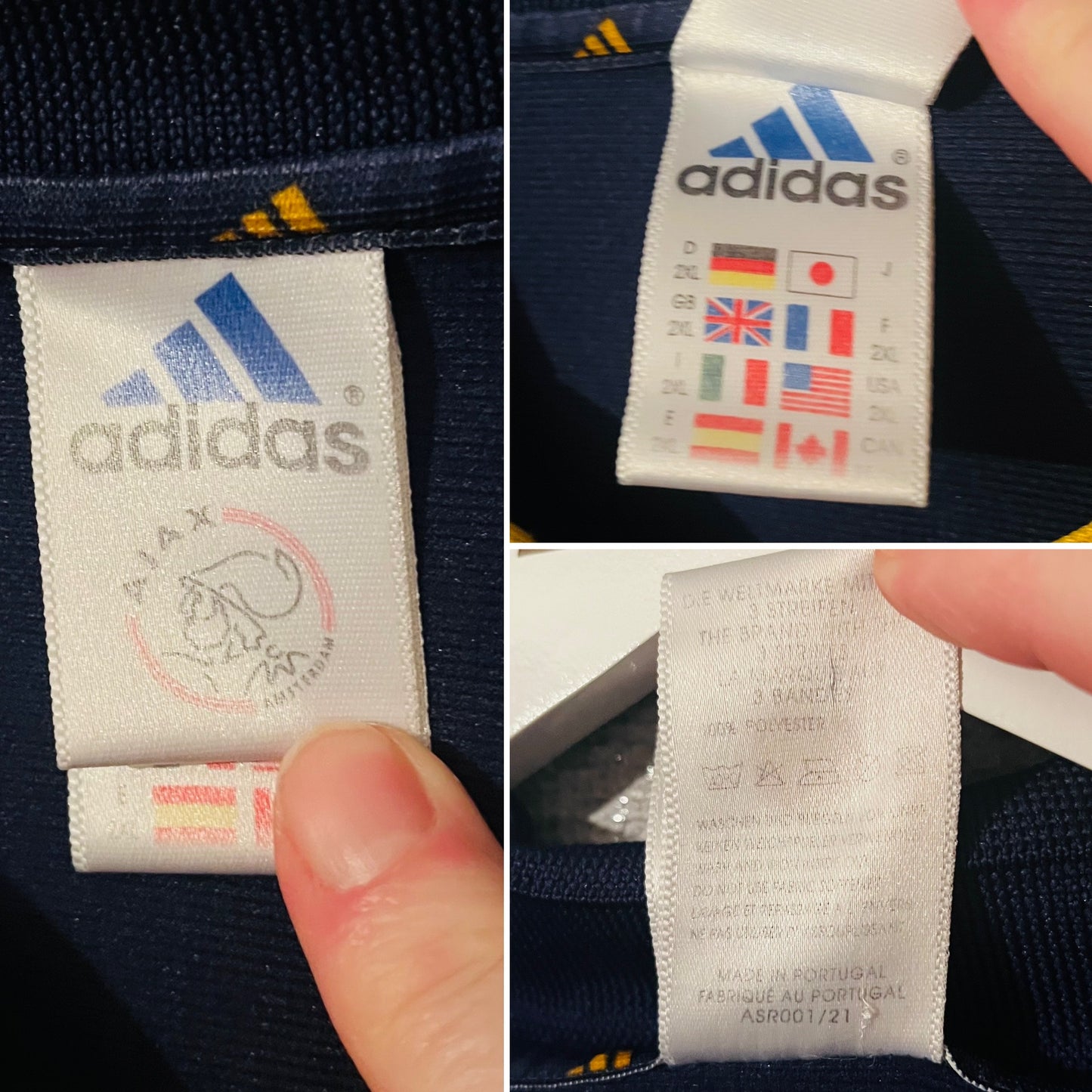 Ajax away football shirt 2000/01 Van Der Vaart XXL