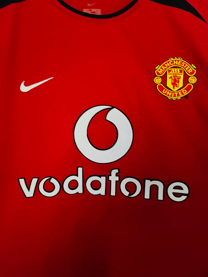 Manchester United home football shirt 2002/03 Beckham Small