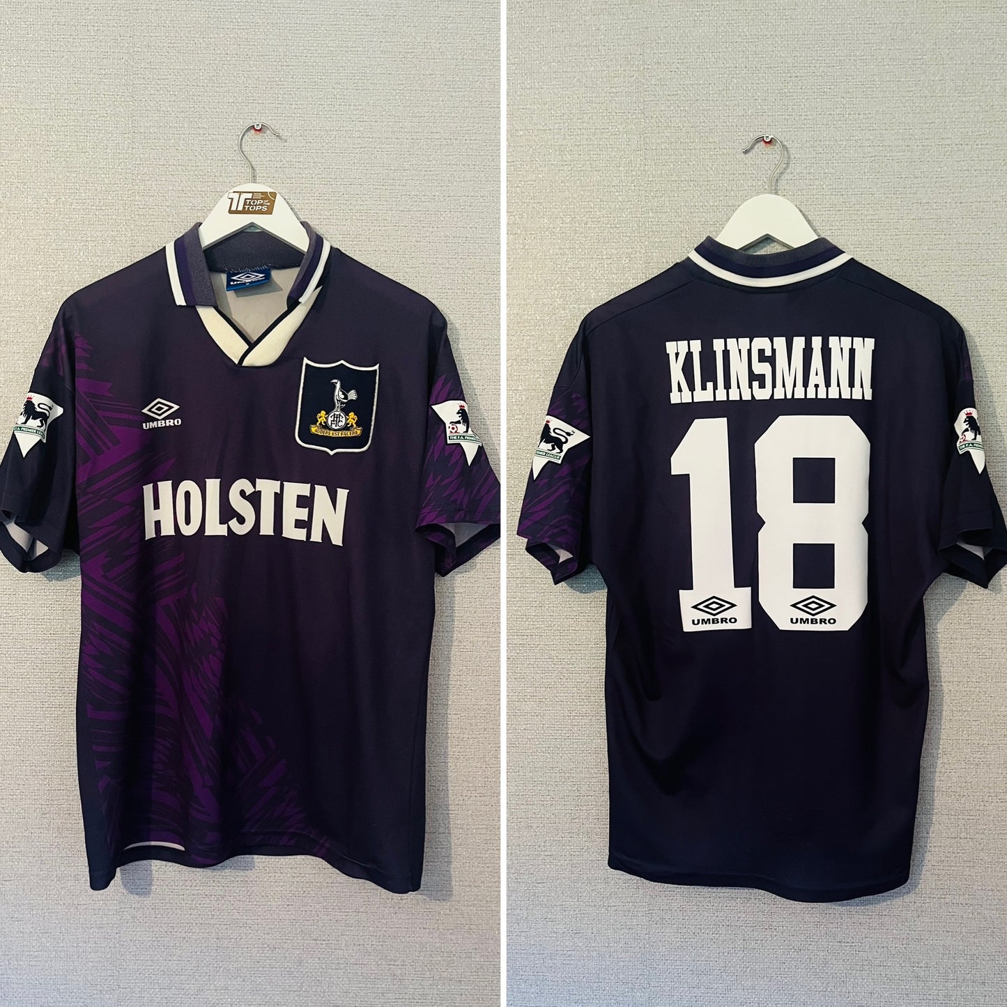 Tottenham Hotspur away football shirt 1994/95 Klinsmann Medium