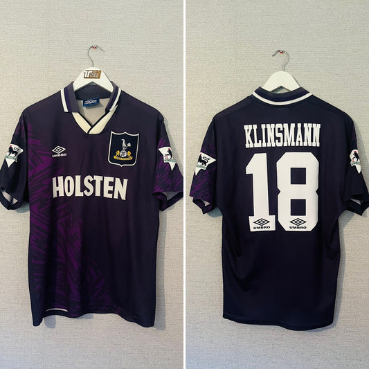 Tottenham Hotspur away football shirt 1994/95 Klinsmann Medium
