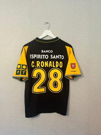 Sporting Lisbon away football shirt 2002/03 Ronaldo Medium