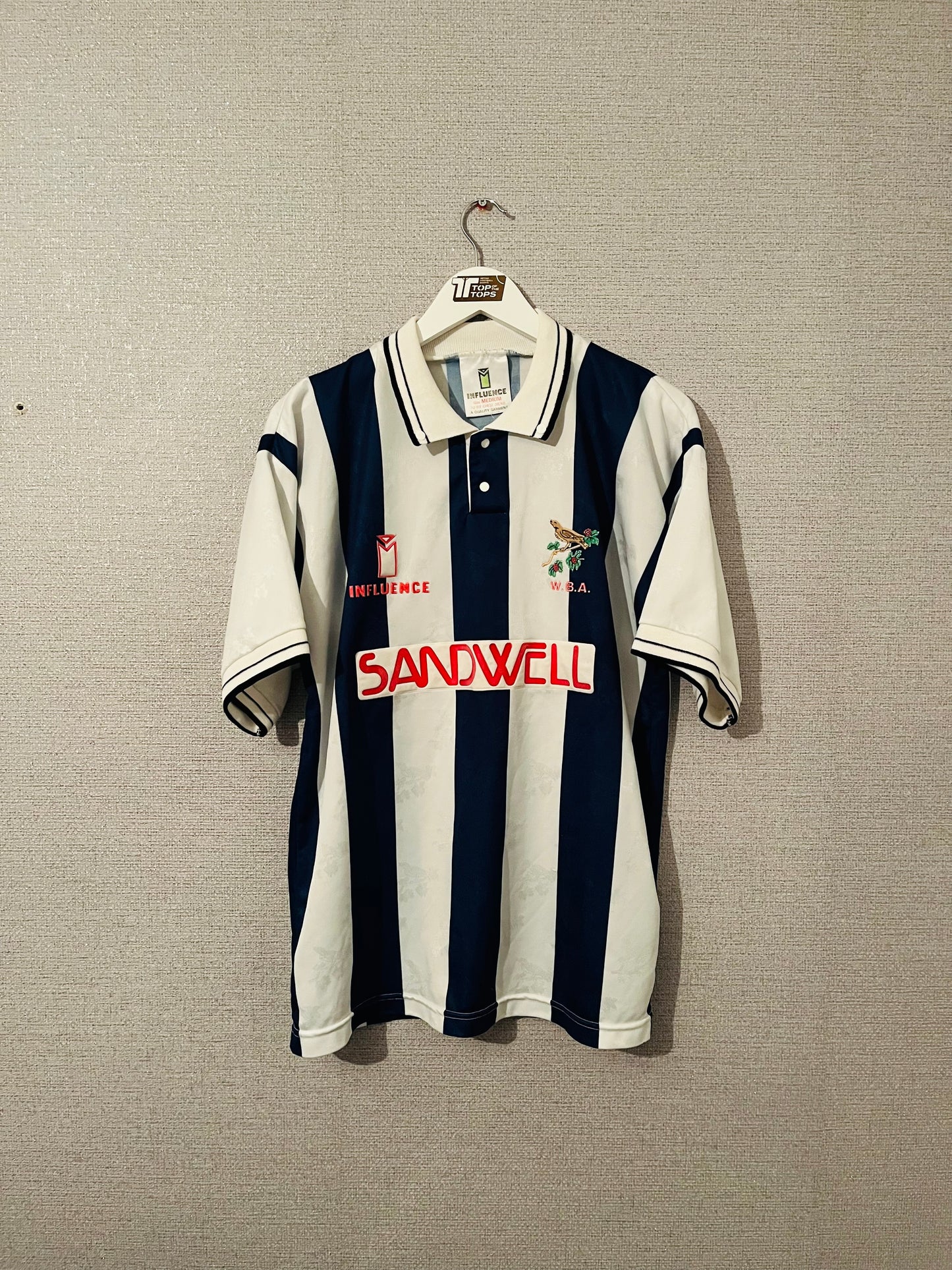 West Bromwich Albion WBA home football shirt 1991/92 Medium